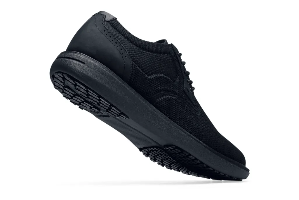 Men's MOZO® Speakeasy Knit Oxford 4SG™—Black Non-Slip Kitchen Shoe