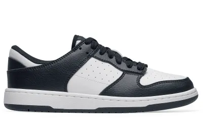 Greer - Women's Black & White Old-School Slip-Resistant Court Shoes