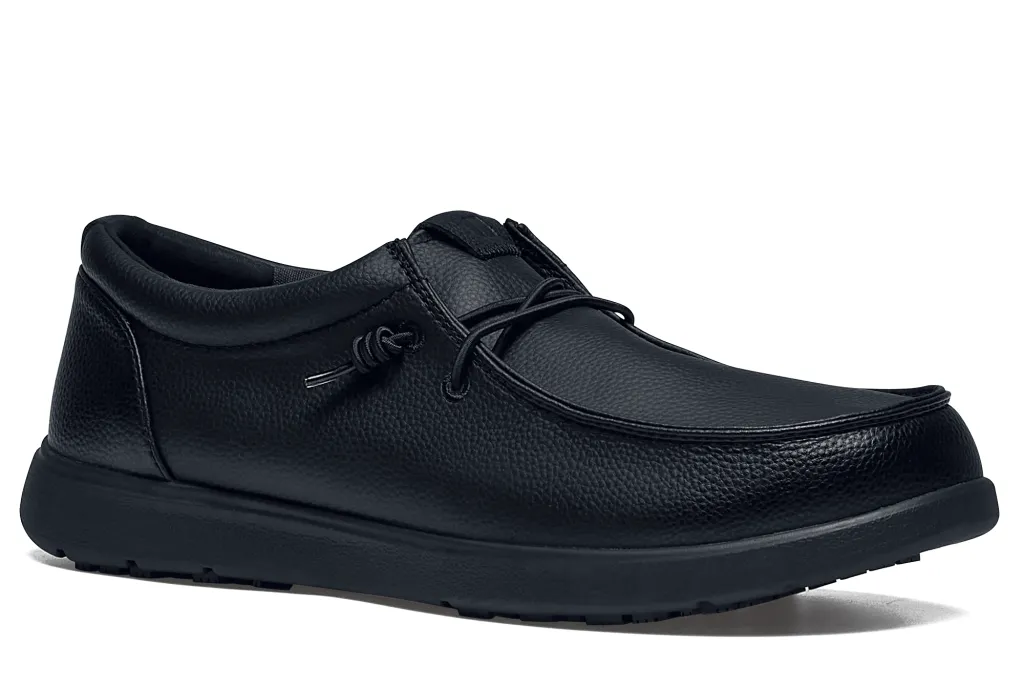 Men's Shoes For Crews® Laguna Moc - Black Non-Slip Slip-On Shoes