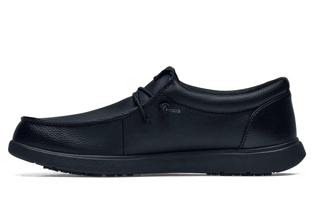 Men's Shoes For Crews® Laguna Moc - Black Non-Slip Slip-On Shoes