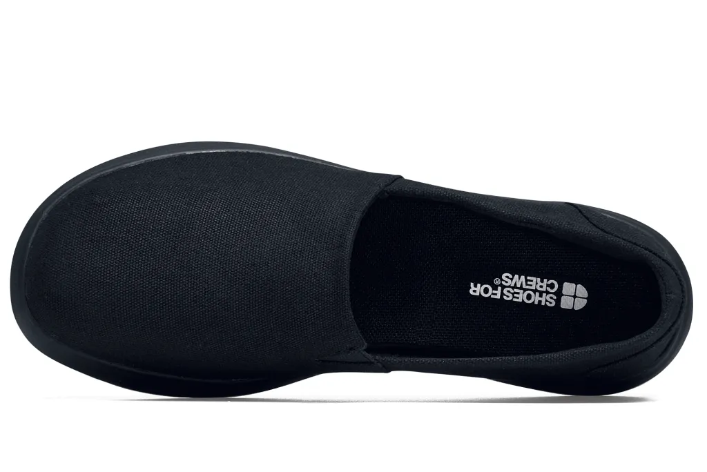 NWOT WorkShoes For Crews Black Slip-On Loafers with Red Insole Amazon.com: Shoes For Crews Merlin Unisex Slip-On Work Shoe  main image 3