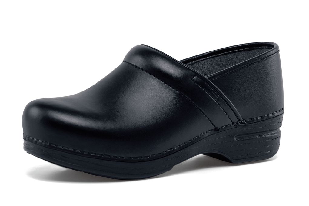 Dansko - Pro XP - Black / Women's - Black Box Leather Clogs - Shoes For ...