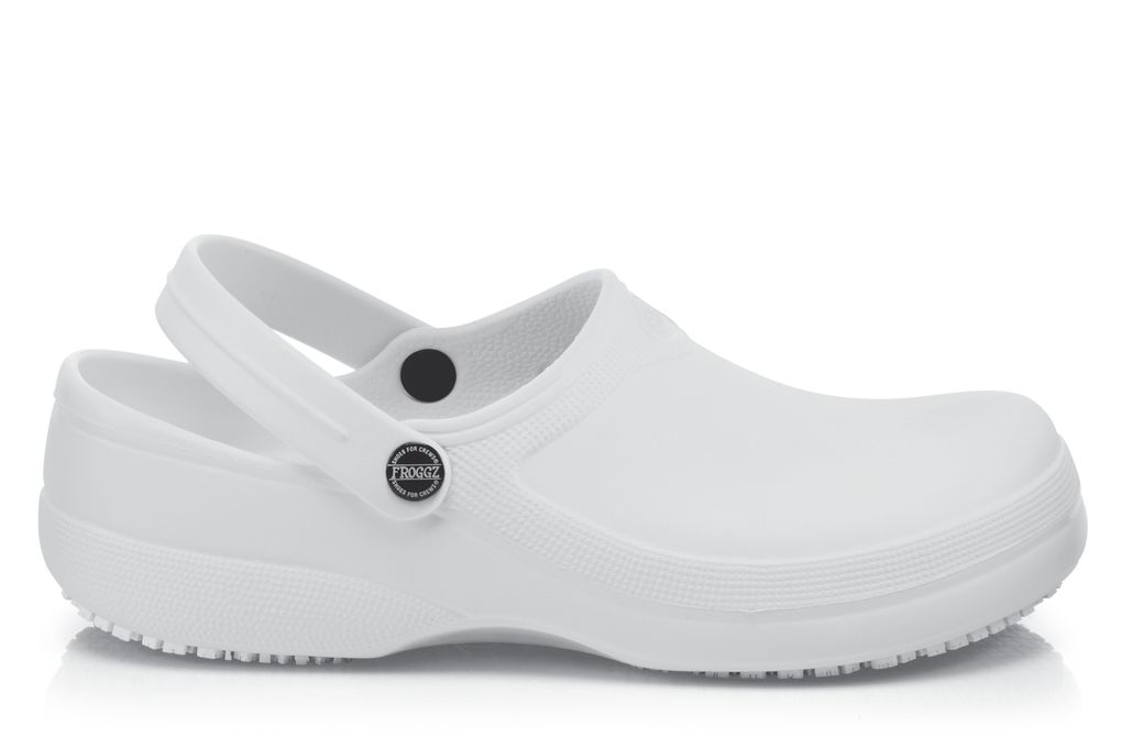 SFC Froggz Classic II White Non Slip Clogs For Men & Women Shoes