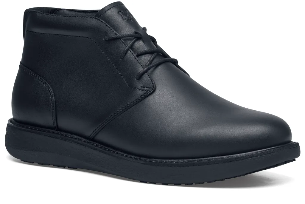 Men's Black Comfortable Slip-Resistant Chukka with Ice Grip