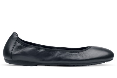 Lila Ballet Flat Women's Black Slip-Resistant Work Shoes | Shoes For Crews