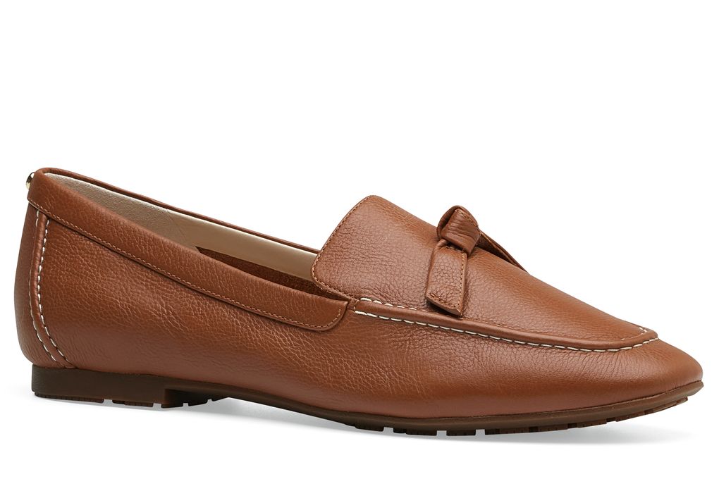 Cole Haan Candace Bow Loafer Women's British Tan SlipResistant Shoes