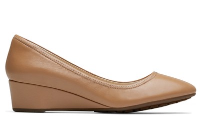 Cole Haan Sylvia Wedge Women's Tan Slip-Resistant Shoes | Shoes For Crews