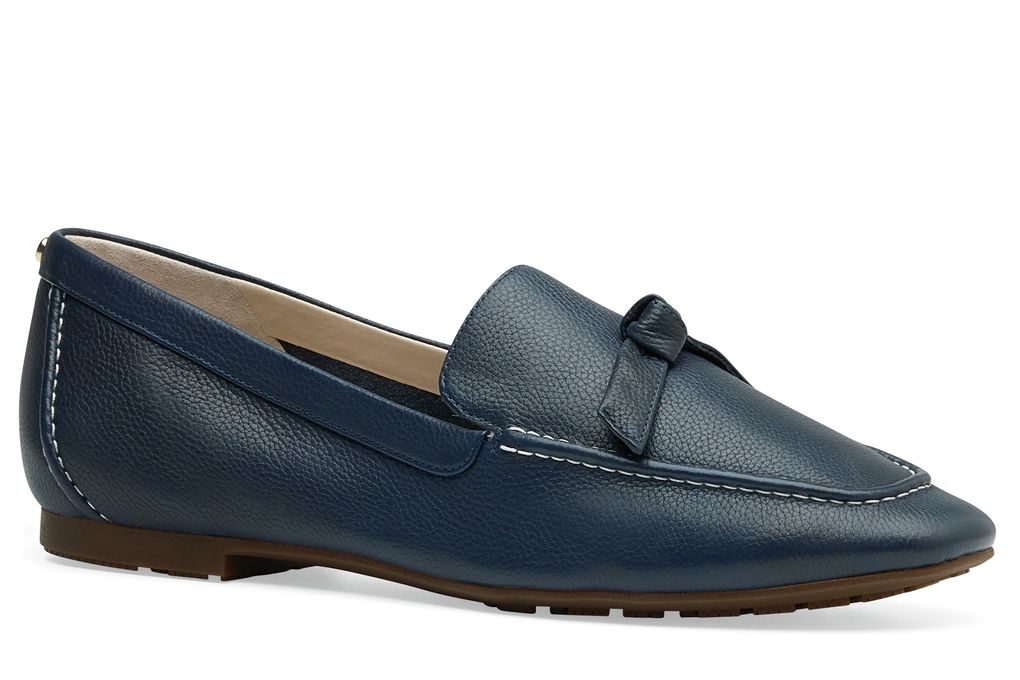 Cole Haan Candace Bow Loafer: Women's MArine Blue Slip-Resistant Shoes ...