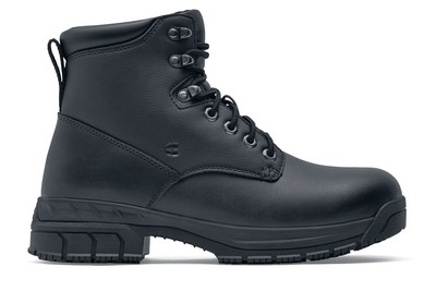 black high top work boots