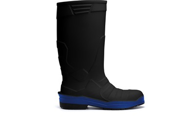 Sentinel Soft Toe Black & Blue Slip-Resistant Pull On Boots
