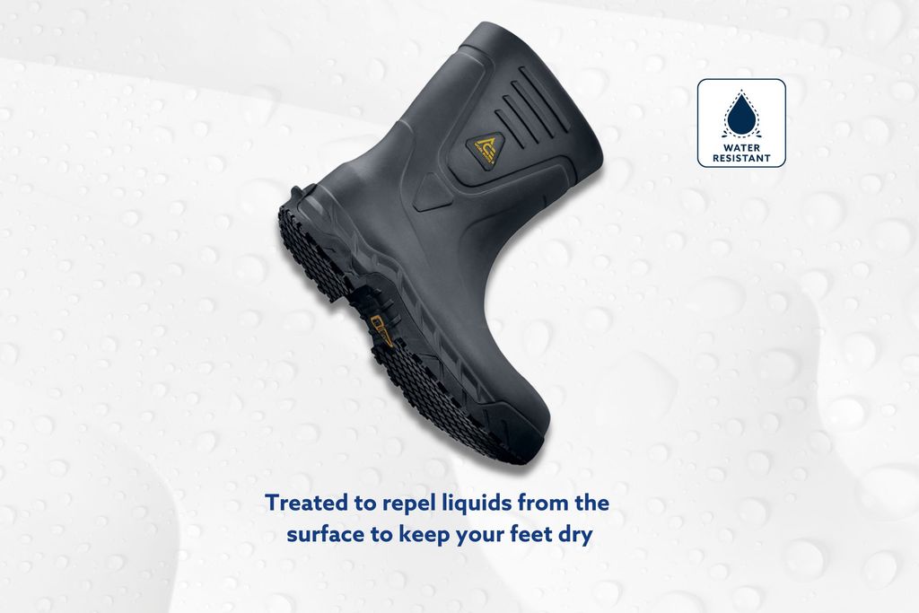 Bullfrog Pro II Black Soft Toe Slip Resistant Work Boots Shoes For Crews