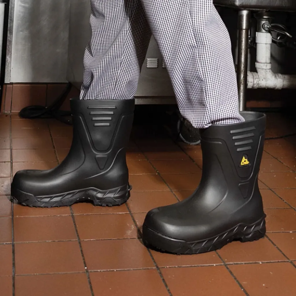 ACE® Bullfrog Pro II Soft Toe–Black Non-Slip Pull-on Boots