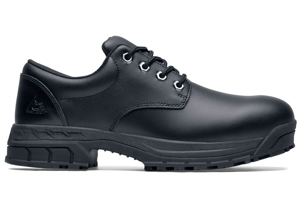 Black 12 Men's Slip-Resistant Oxford Work Shoes
