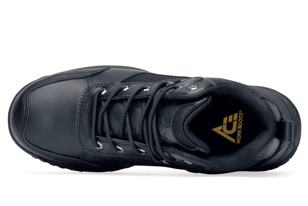 Voyager II: Black Slip-Resistant Soft Toe ACE Work Boots