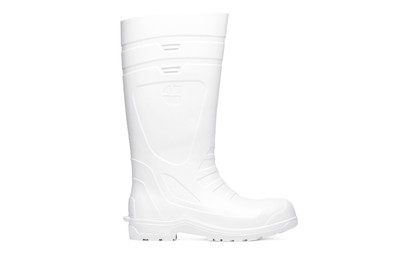 Sentry Slip-Resistant Steel Toe Waterproof PVC Work Boot (White) | Shoes For Crews