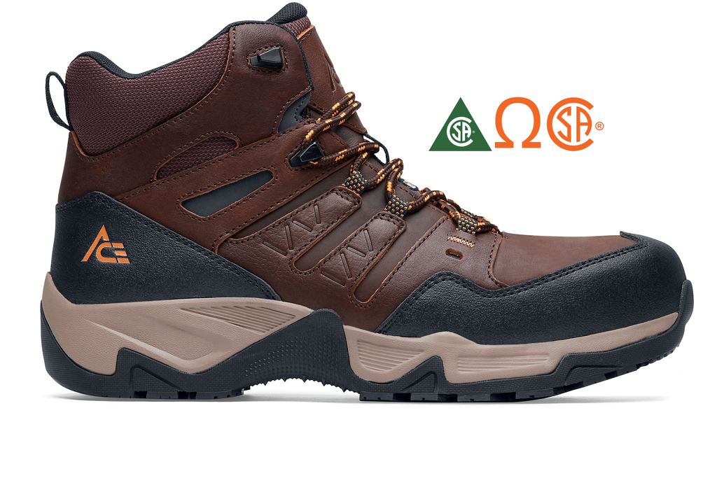 ACE Badlands Hiker Mid CSA CompositeToe Work Boots Shoes For Crews