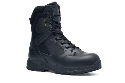 Defense 8 Inch - Nano Composite Toe - Puncture Resistant Waterproof Side-zip three-quarter view