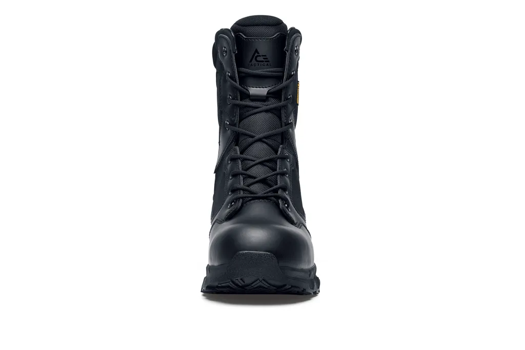 Tactical Performance Work Boots Mens 10D Black Composite Toe Side Zip ASTM EH Black Diamond 8-inch Waterproof Tactical Boots - Side-Zip  main image 4