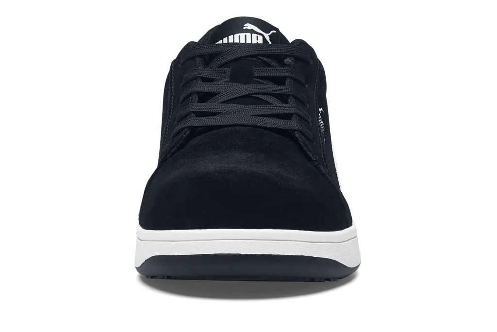 Men's PUMA Safety Iconic Low CT–Black/White Non-Slip Work Shoes