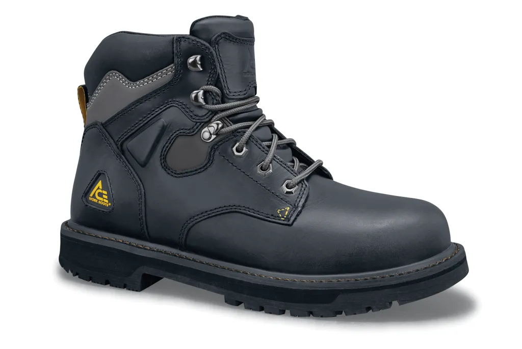 Men's ACE® Providence Steel Toe – Black Non-Slip Boots