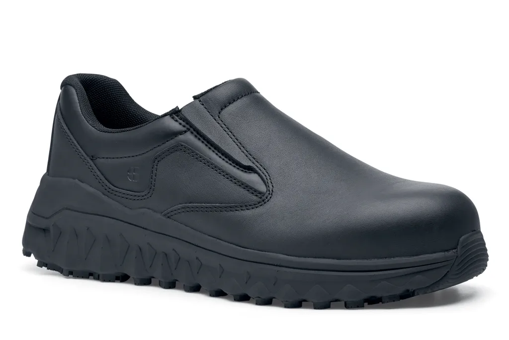Bridgetown Slip On Aluminum Toe: Black Slip-Resistant Shoes