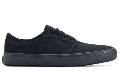 Merlin Casual Canvas Black Slip-Resistant Work Shoes | Shoes For Crews