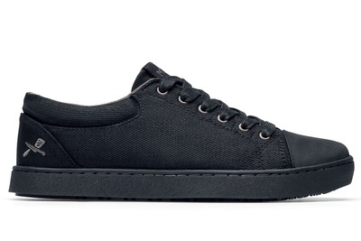 MOZO - Grind - Black Canvas Men's Waxed Canvas Work Shoes | Shoes For Crews