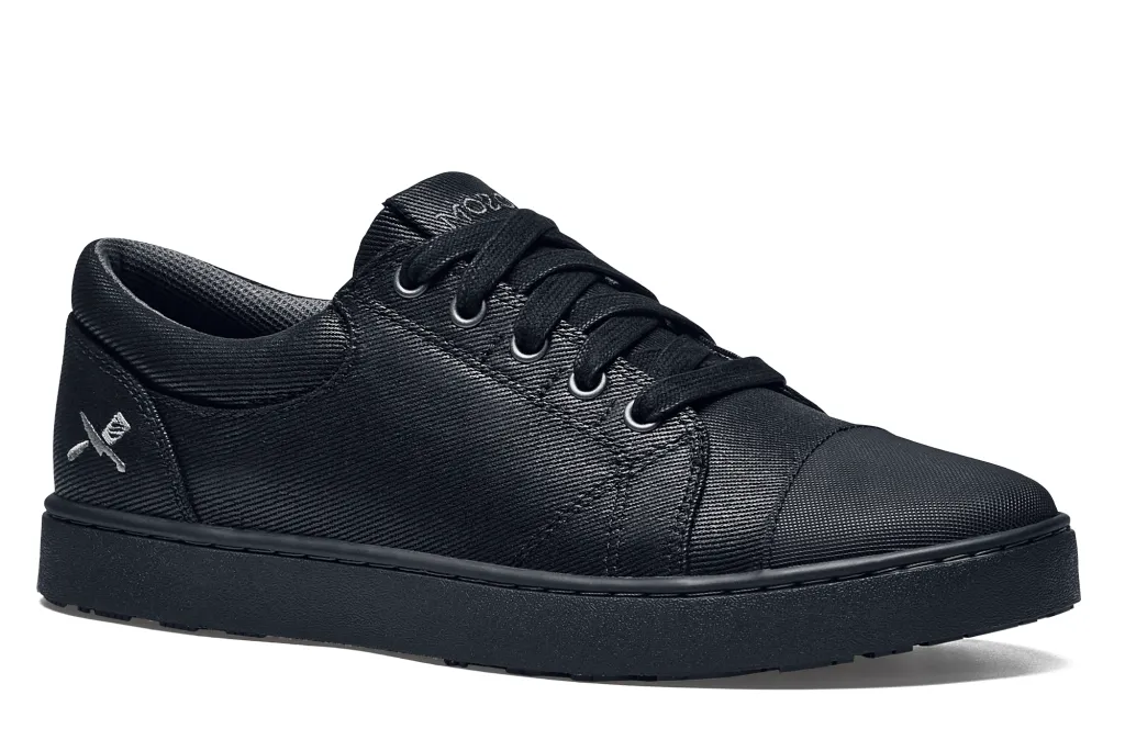 MOZO Grind Black Canvas Men's Work Sneakers