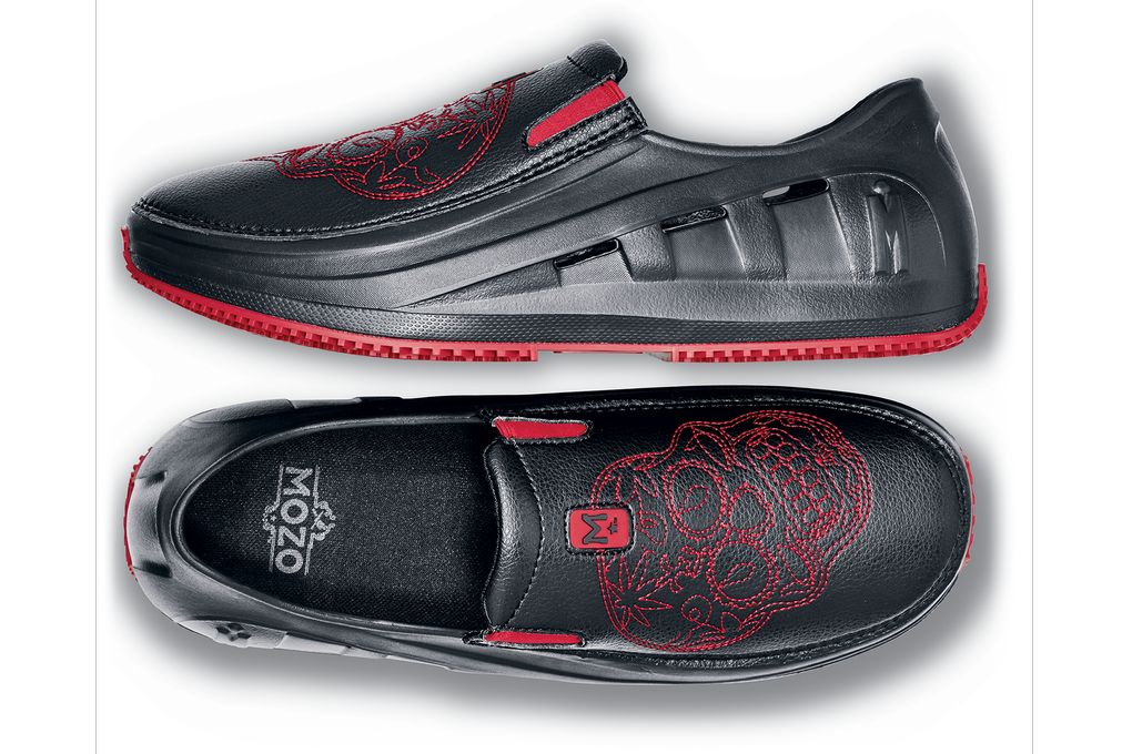 MOZO Skull Men's / Black SlipResistant Chef Shoes Shoes For Crews