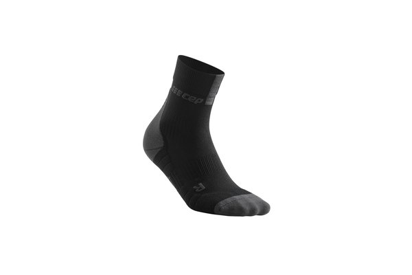 CEP Compression Men's Short Athletic Socks 3.0, Black/Gray