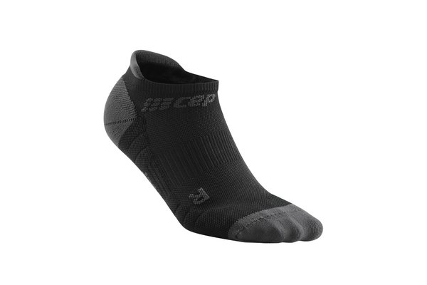 CEP Compression Men's No-Show Athletic Socks 3.0, Black/Gray