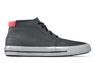 Cabbie II - Black/Gray - Men's Casual Leather Non-Slip Work Shoe - Shoes For Crews