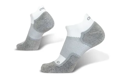 OS1st Wide Wellness White Unisex Performance No Show Work Socks CA