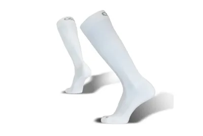 OS1st Wellness Comfort White Over the Calf Compression Work Socks CA