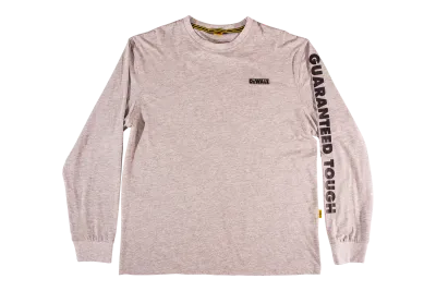 DeWalt Guaranteed Tough Long Sleeve T-Shirt - Unisex / Light Gray Marble