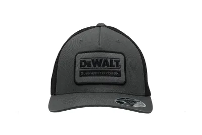 DeWalt Oakdale Trucker Hat with Patch - Gray with Gray Patch