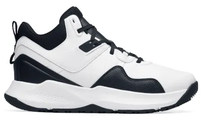 Brakly Black & White Slip-Resistant Shoes for Work