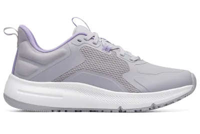 Crossing 4SG Women's Gray Non-Slip Shoes with Lavender Accents
