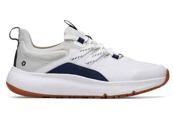 Women's LILA™ Karina RX Sneaker Tan & Blue Non-Slip Nursing Shoe