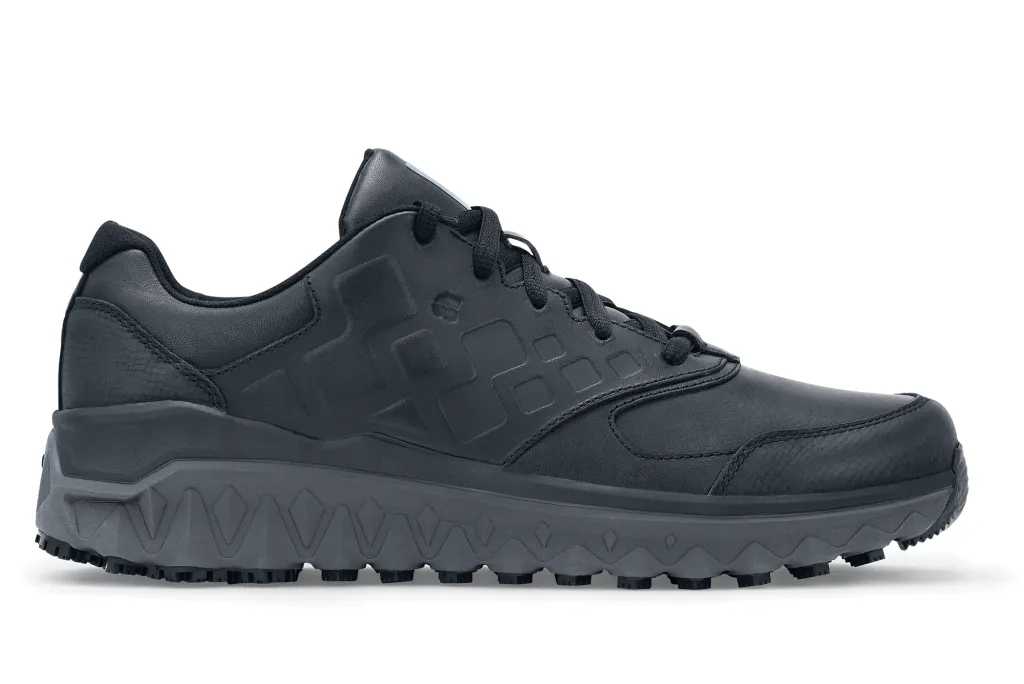 Bridgetown Black Leather Athletic Slip-Resistant Lightweight Shoe