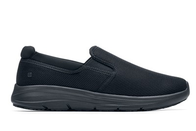 solid black slip resistant shoes