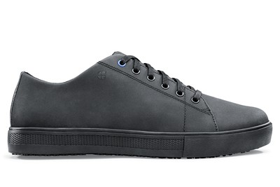 black leather non slip shoes