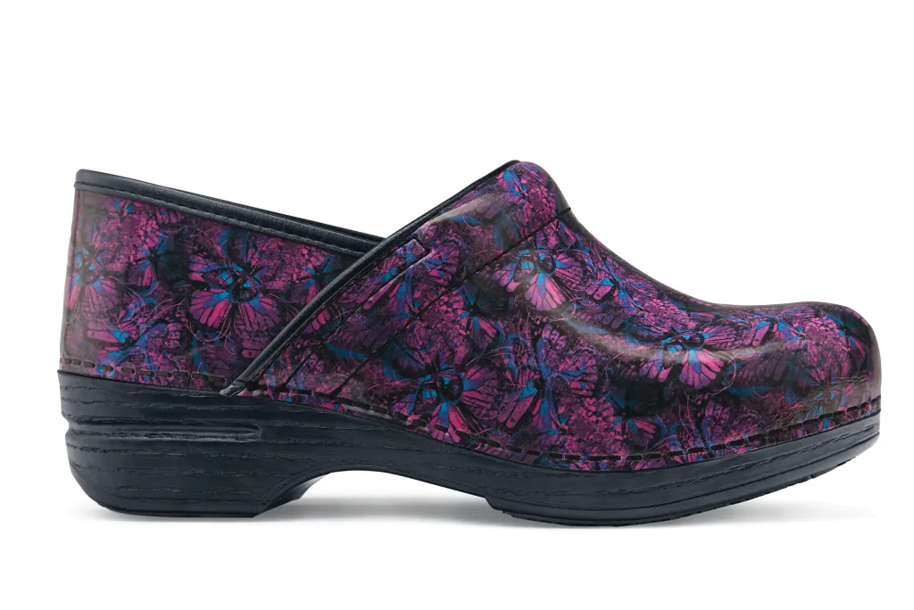 Dansko Pro XP - Pink Floral / Women's - Non-Slip Leather Work Clogs ...