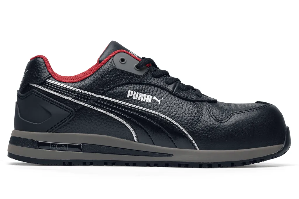 PUMA® Safety Frontside ESD CT — Black/Red Women's Work Shoes