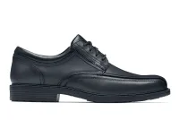 Men's Black Slip-Resistant Knit Oxfords with Ice Grip