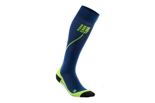 CEP Compression Men's Full Athletic Travel Socks 2.0, Deep Ocean/Green